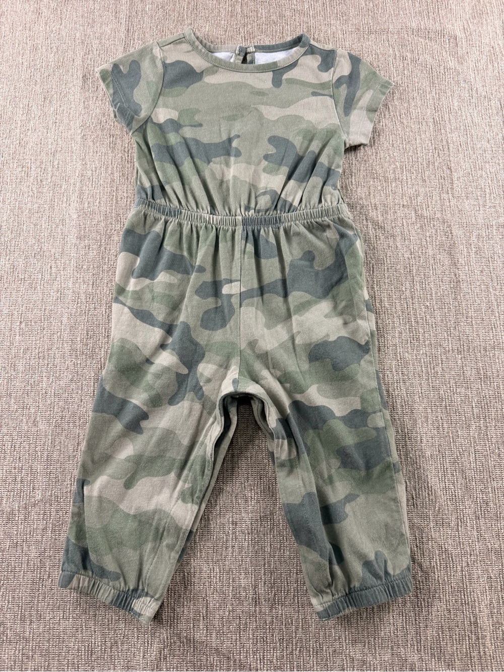 Old Navy Toddler Girls 18-24M Camo Short Sleeve Jersey Jumpsuit Romper